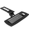 AX WABER Keyboard Tray Under Desk with Storage Drawer, Height Adjustable Keyboard Tray Slide Out 360° Swivel Tilt, Ergonomic Under Desk Mount Keyboard & Mouse Holder for Gaming Home Office, Black