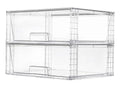 Vtopmart 2 Pack Large Stackable Storage Drawers,Easily Assemble Clear Acrylic Bathroom Closet Undersink Organizers,Plastic Storage Bins for Cabinet,Kitchen Pantry,Medicine Organization