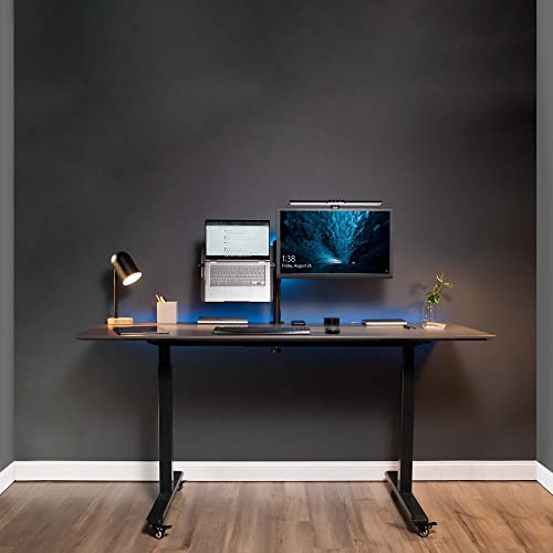 VIVO Black Fully Adjustable 13 to 32 inch Single Computer Monitor and Laptop Desk Mount Combo, Stand with Grommet Option, Fits up to 17 inch Laptops (STAND-V002C)
