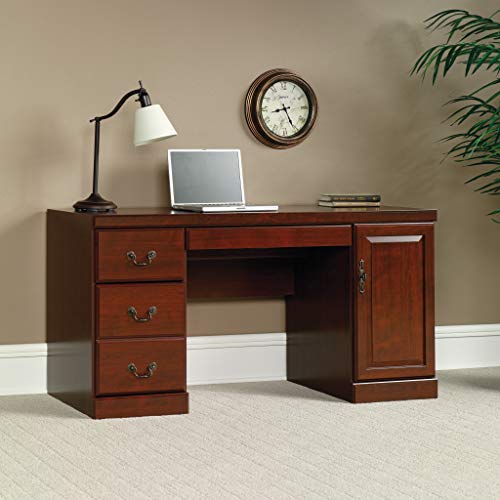 Sauder 404944 Heritage Hill Computer Credenza, Classic Cherry Finish, L: 59.13" x W: 20.47" x H: 30.16"