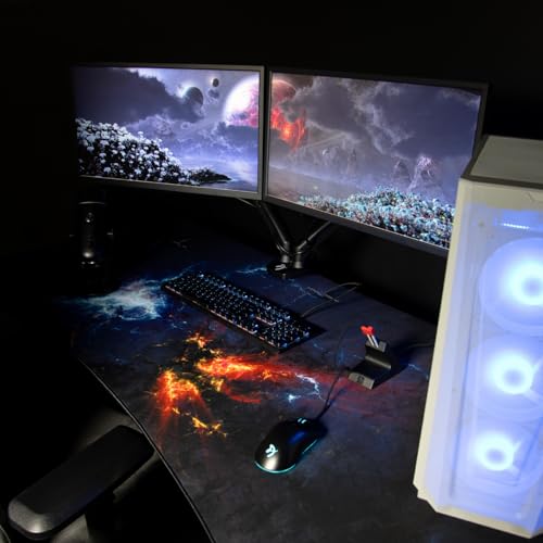 Arozzi Arena Gaming Desk Pad, Full Desk Mouse Pad for Arena Desk, Washable Desk Mat with Anti-Slip Rubber Base & Water-Resistant Surface, D012