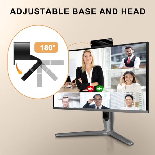 Diccik 1080P Webcam with Microphone, Full HD Video Calling Web Camera, HD Light Correction Streaming Webcam for Zoom/Skype/Teams, Plug and Play PC Camera Web cam for Windows & Mac