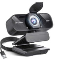 1080P HD Webcam with Noise-Canceling Mic, Auto Light Correction, Privacy Cover and Wide Angle Lens, Plug & Play USB Camera for Laptop/Desktop/PC/Mac, Compatible with Zoom/Skype/Teams/Streaming Black