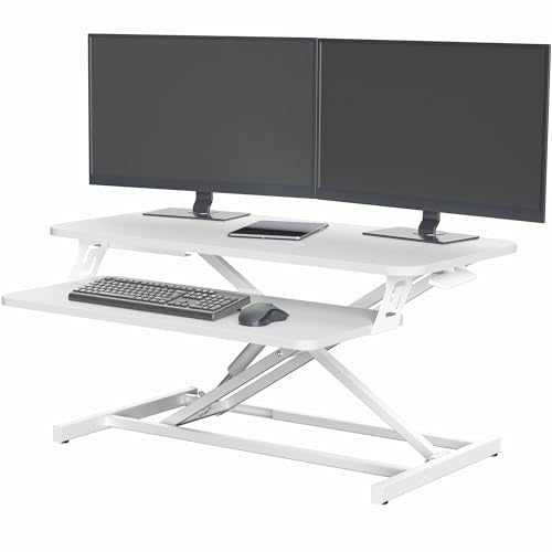 VIVO White 32 inch Stand Up Desk Riser, DESK-V000SW