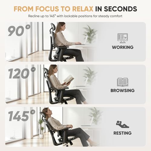 Magshion Mesh Office Chair, Ergonomic Desk Chair, Swivel Executive Chair