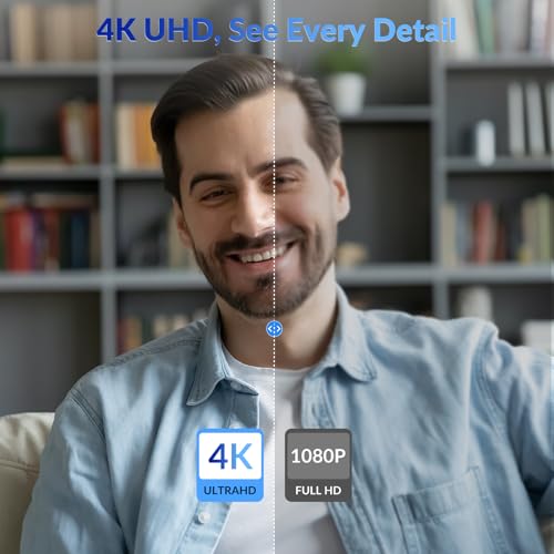 NEWORK 4K Webcam for PC with PDAF & CDAF Dual-autofocus, Ultra 4K HD, 2 Noise Reduction Mics, Auto Light Correction, USB-A, Privacy Cover, 79°FOV, Streaming Camera for PC, Mac, Laptop, Video Calls