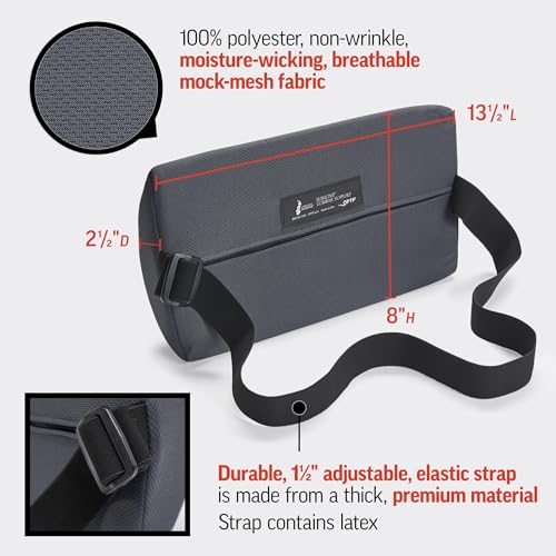 OPTP The Original McKenzie Slimline Lumbar Support – USA-Made Lower Back Support for Office Chair, Car Back Support, and Travel Lumbar Pillow. The Preferred Lumbar Cushion by Physical Therapists.
