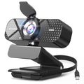 TRAUSI Webcam 1080P with Built-in Mic, Wide Angle & Privacy Cover for PC/Laptop, Plug & Play USB HD Computer Web Camera with Light Correction for Meetings, Streaming and Video Calling