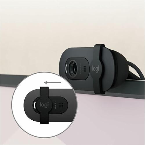 Logitech 960001580 Brio 100 1080p Full HD Webcam (Graphite) (Renewed)
