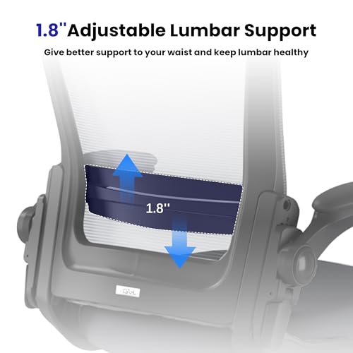Drafting Chair Tall Office Chair for Standing Desk with Up & Down Flip-Up Armrest, 9” Adjustable Height High Desk Chair with Footrest Ring, 120° Recline Mesh Ergonomic Chair, 300 lbs