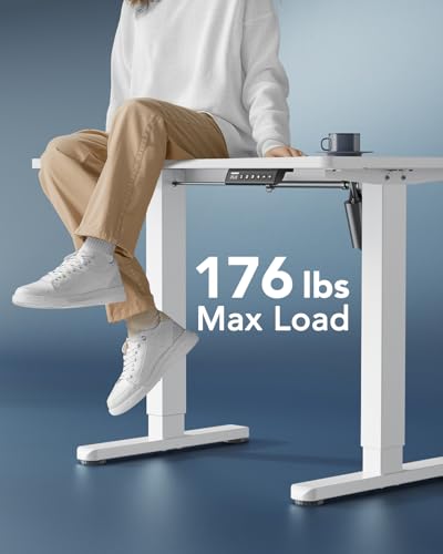 HUANUO 32 inches Dual Monitor Stand & HUANUO Electric Small Standing Desk