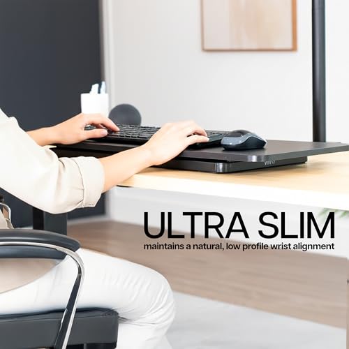 VIVO Single Top 30 inch Scissors Lift Keyboard and Mouse Riser, Height Adjustable Laptop Desk, For Ergonomic Sit Stand Workstations, Black, DESK-V030A