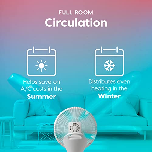 IRIS WOOZOO Pedestal 360 Oscillating DC Motor Standing Fan with Remote Control