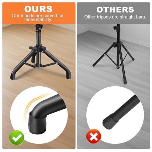 GrowDaily Projector Stand,Projector Laptop Stand Tripod Laptop Tripod Stand Height 24.4" To 46" Laptop Floor Stand For Dj Equipment, Outdoor Movies, Office, Home, Stage Or Studio (Black)