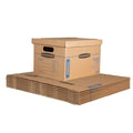 Bankers Box Small Classic Moving Box 10 Pack, Reinforced Handles, Tape-Free Assembly, Box with Lid, 15" x 12" x 10", Cardboard
