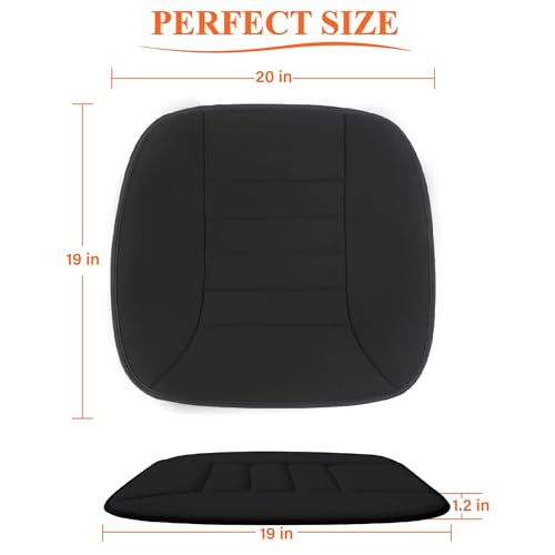 kingphenix Car Seat Cushion with 1.2inch Comfort Memory Foam, Seat Cushion for Car and Office Chair (Black)