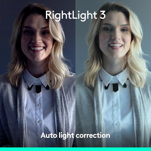 Logitech Brio 4K Webcam, Video Calling, Noise-Cancelling mic, HD Auto Light Correction, Wide Field of View, Windows Hello Works with Microsoft Teams, Zoom, Google Meet, PC/Mac/Laptop/MacBook/Tablet