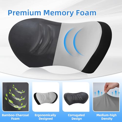 Lekewn Lumbar Support Pillow for Office Chair - Lumbar Pillow for Car - Ergonomic Lumbar Support Pillow for Car Back Support Cushion