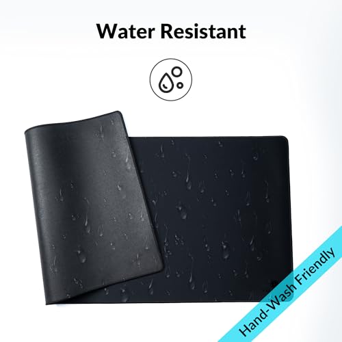 Keychron XL Gaming Mouse Pad Desk Mat, 35.4" × 15.7", Soft Micro-Weave Surface, Non-Slip Rubber Base, Anti-Fray Stitched Edges, Extended Large Mousepad for Gaming & Office – Black