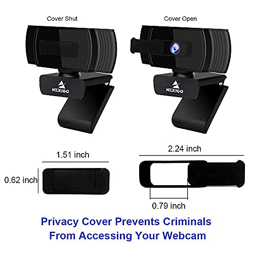 NexiGo N930AF Webcam with Microphone for Desktop, Autofocus, Webcam for Laptop, Computer Camera, 1080p HD USB Web Camera, Compatible with Zoom/Switch 2/Teams/Webex