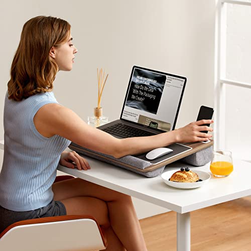 HUANUO Lap Desk for Couch, Laptop Stand with Phone Holder, Laptop Bed Desk for Sofa, Computer Lap Tray