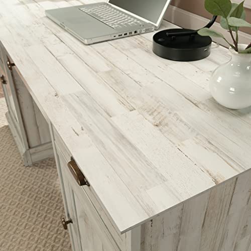 Sauder Barrister Lane Executive Desk, White Plank Finish