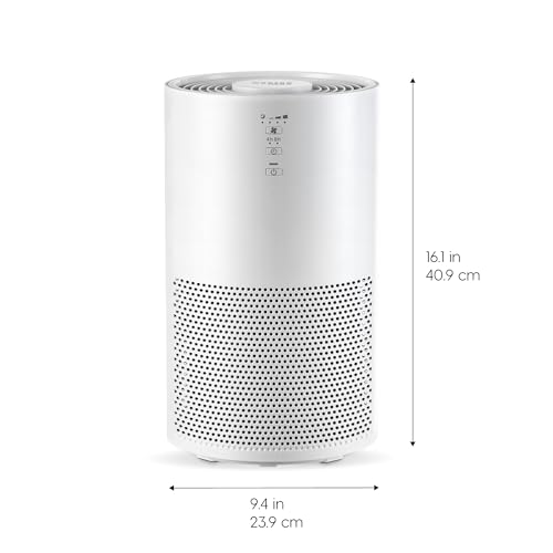 IRIS USA WOOZOO True HEPA Air Purifier, H13 3-in-1 filter removes 99.97% of particles, pet hair, smoke, and odors, covers up to 648 ft², 46W Energy Star motor, ideal for bedrooms and allergies