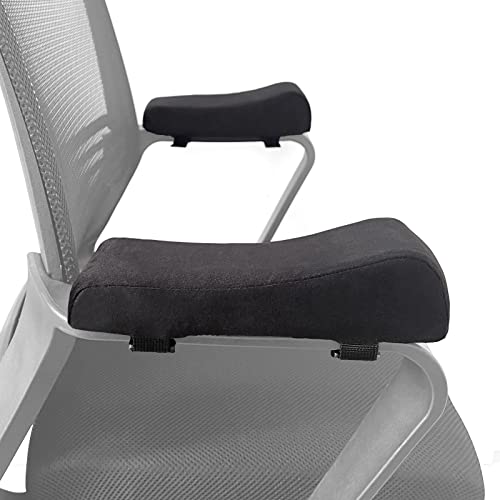 Easy-you Office Chair Armrest Covers, Set of 2 Comfortable Armrest Elbow Pillow (2 Black Armrest Pillow)