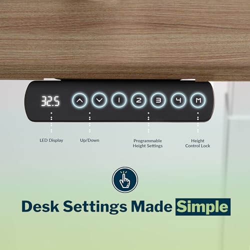 Vari ComfortEdge 80x80 L-Shape Electric Standing Desk – Height Adjustable Sit-Stand VariDesk for Corner Office with Reversible Left/Right Design + Walnut Top/Slate Legs (Ships in 3 Boxes)