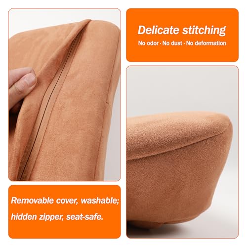POKSRI Lumbar Support Pillow,Back Pain Relief Cushion,fits tightly around the waist,Memory Foam,Skin-friendly Suede Fabric,fit Car Drive,Office chair,Rest seat,Improve Posture,Portable,15.5''Lx 8.7''H