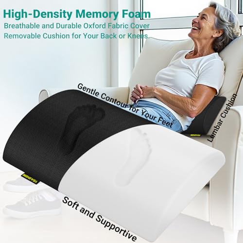 YEASHEIN Adjustable Foot Rest for Under Desk at Work, Ergonomic Under Desk Footrest with 6 Positions, Foot Stools for Under Office Desk Chair, Leg Rest for Home, Car, Computer, Gaming Accessories
