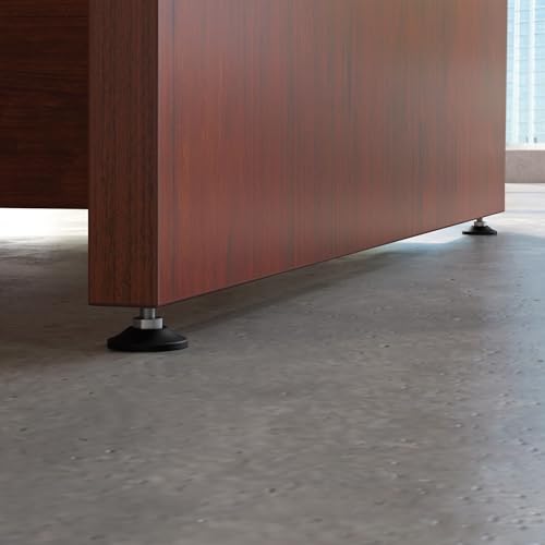 OfficeWorks by Sauder Affirm 60'' Bow Front Desk Shell, L: 59.06'' x W: 34.25'' x H: 29.29'', Classic Cherry Finish
