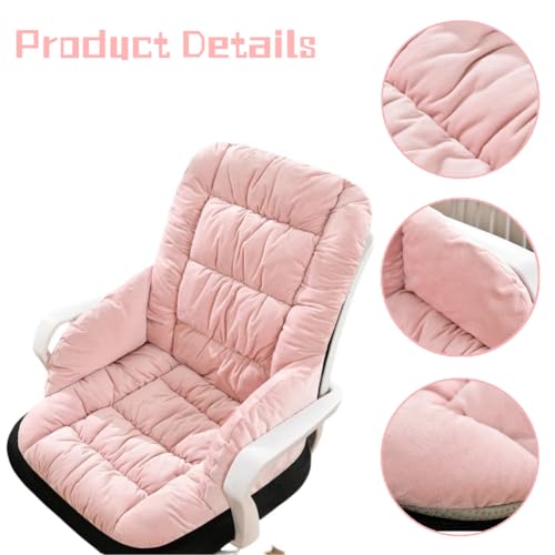Gujuja Desk Chair Cushion Office Chair Pad with High Back Support Seat Cushion with Non-Slip Bottom for Office Car Home Dining Room Kitchen