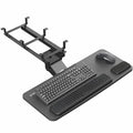 VIVO Premium Adjustable 27 x 11 inch Computer Keyboard and Mouse Platform Tray, Ergonomic Under Table Desk Mount Drawer with Padding, Black, MOUNT-KB27P-B