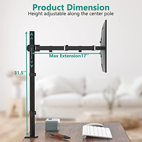 WALI Bundle – 2 Items: Monitor Arm Mount for Desk and C-Clamp Base (M001XL+ C-CLAMP)
