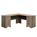 Sauder Harbor View Computer Desk, 66.14"D x 66.14"W x 30.28"H , Salt Oak finish