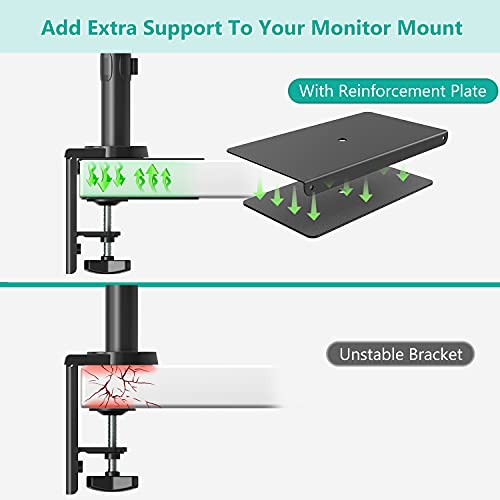 WALI Bundle – 2 Items: Laptop Tray Desk Mount and Monitor Mount Reinforcement Plate (M00LP+CGRP-B)