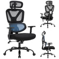 Ergonomic Office Chair,Computer Desk Chair with Adjustable Lumbar Support & 3D Headrest,5D Armrests,90-135° Recline,Breathable Mesh High Back,BIFMA Certified,Home Office Gaming Chair for Adults,Black