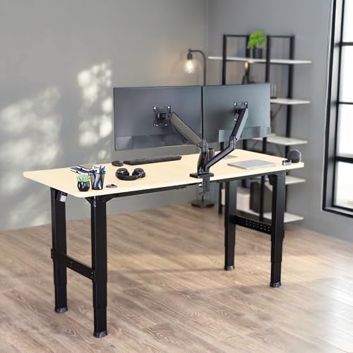 VIVO Premium Electric 4-Leg Dual Motor Standing Desk Frame for Table Tops up to 107 x 53 inches and 330 lbs, Memory Controller Height Adjustment, Frame Only, Black, DESK-E-P4B