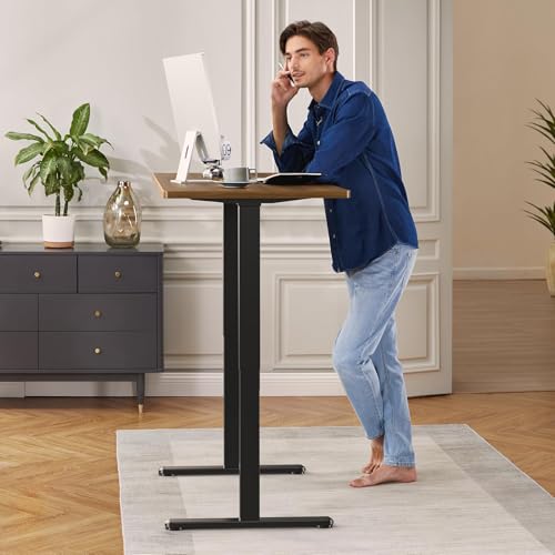 ErGear Dual Motor Standing Desk Frame, Electric Adjustable Legs Compatible Desktop Size 44″-90″, 264 lbs Weight Capacity, 4 Memory Height Settings Stand up Desks Base, Black Frame Only