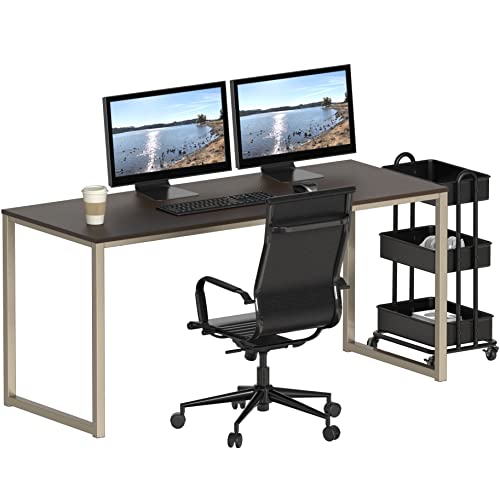 SHW Mission 55-Inch Home Office Computer Desk, Espresso