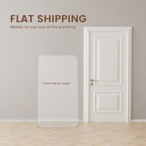 XINQIDAI Office Chair Mat - Heavy Duty, 47"x32", 1/7" Thick, Flat Shipping, Suitable for Carpet and Hardwood Floor