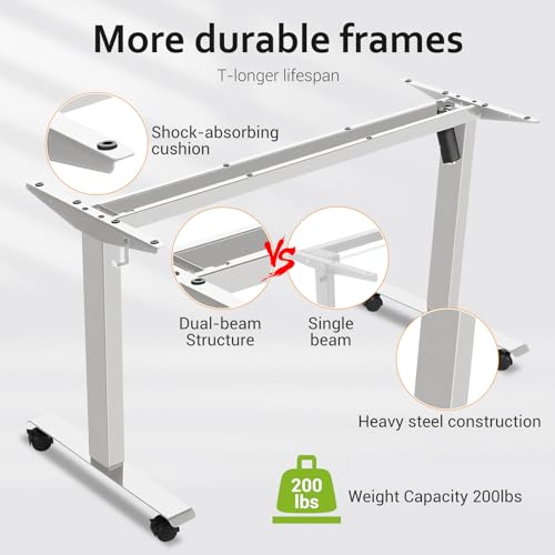 farexon Electric Standing Desk Adjustable Height, 71 x 28in Sit Stand up Desk with Outlets, Mouse Pad,Wheels,3 USB Ports & 3 Power Outlets, Casters, Hooks,4 Memory Preset Heights Home Office,Oak