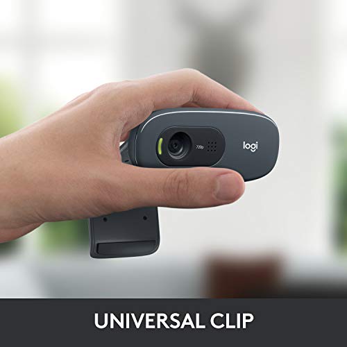 Logitech C270 Webcam, 720p, Widescreen Video Calling, Light Correction, Noise-Reducing Mic, Works with Zoom, Nintendo Switch 2’s New GameChat Mode, PC/Mac/Laptop/MacBook/Tablet - Black