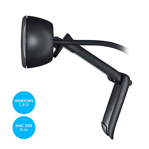 Logitech C270 Webcam, 720p, Widescreen Video Calling, Light Correction, Noise-Reducing Mic, Works with Zoom, Nintendo Switch 2’s New GameChat Mode, PC/Mac/Laptop/MacBook/Tablet - Black