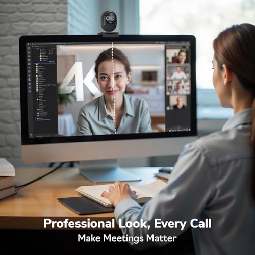 EMEET Piko 4K Webcam for Streaming, World’s 1st Dual-Camera AI-Powered 4K Camera w/AI Autofocus, 3 Mics Array&3 Sound Modes, USB Webcam with Clip, Great for Streaming, Desk Setup