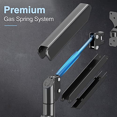 ErgoFocus Single Monitor Mount Arm Fits up to 32 Inch, Desk Mount Holds 4.4-19.8lbs Computer Screen, Full Motion Monitor Desk Mount, VESA Mount 75x75, 100x100