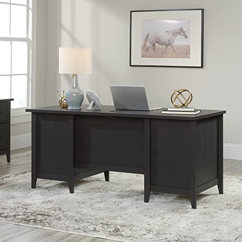 Sauder® Summit Station 66"W Executive Computer Desk, Raven Oak