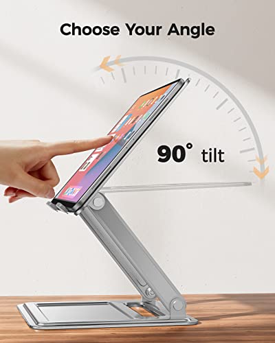 LORYERGO Adjustable Laptop Stand, Portable for 17.3inch Laptops, Holds Up to 17.6lbs, Ergonomic Posture & Heat Dissipation