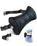 Inflatable Lumbar Pillow for Airplane Travel Lumbar Support Pillow for Car, Office Chair Back Support Office Chair Back Support for Reducing Lower Back Pain (Black)